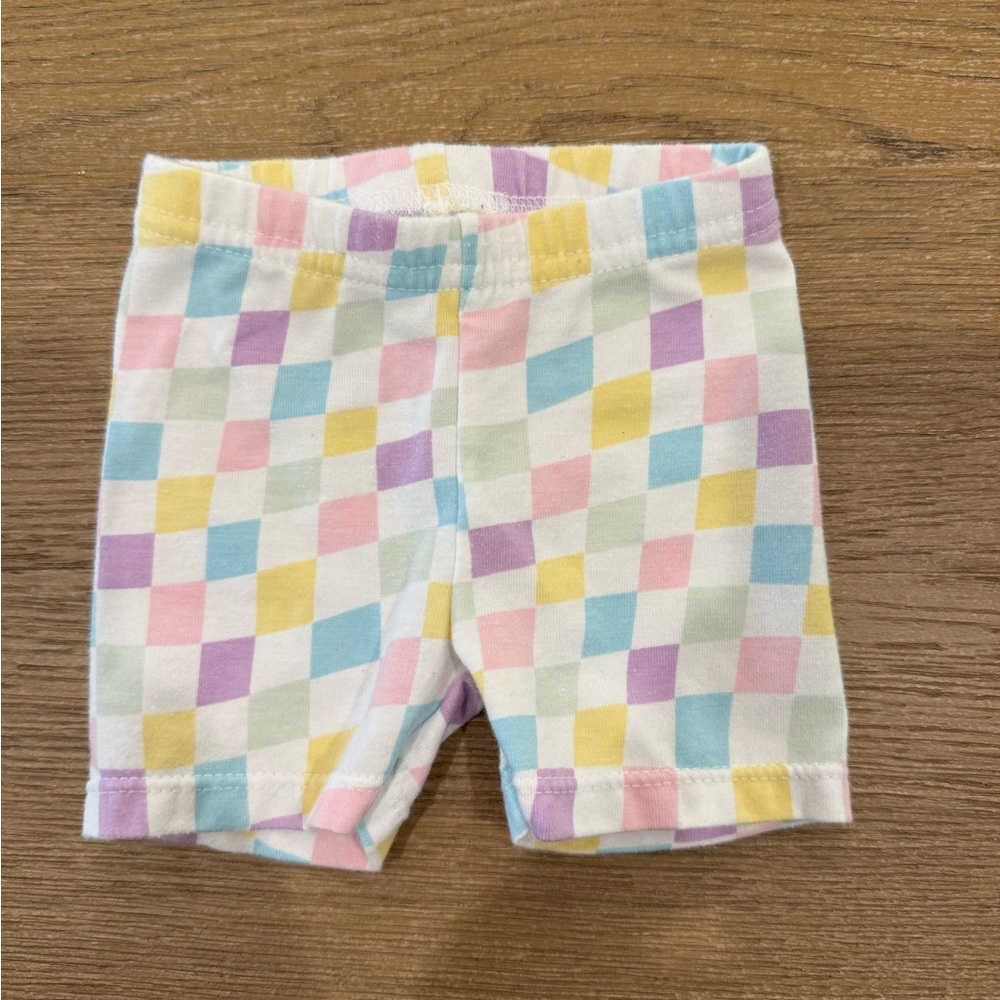 Garanimals Pastel Checkered Baby Biker Shorts